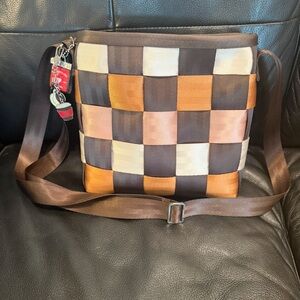 Stylish Brown Checkered Harvey’s Coffee bag